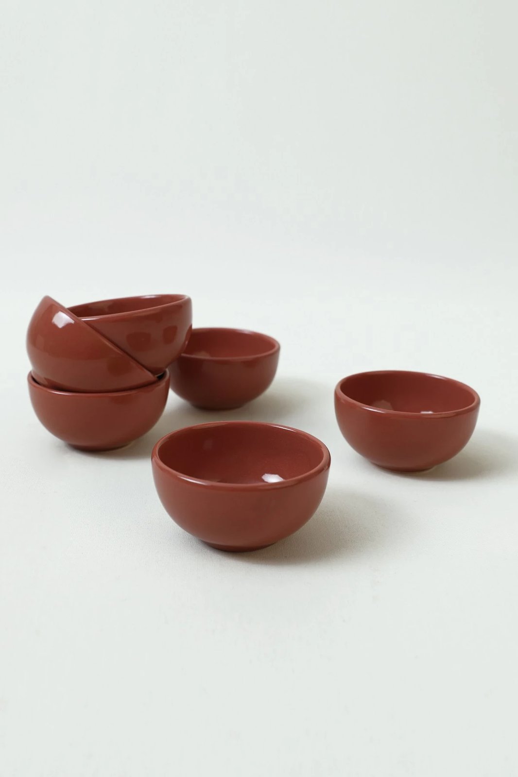 Set tasash qeramike, 6 copë, ngjyrë e kuqe tjegulle, Hermia Concept, X00017481