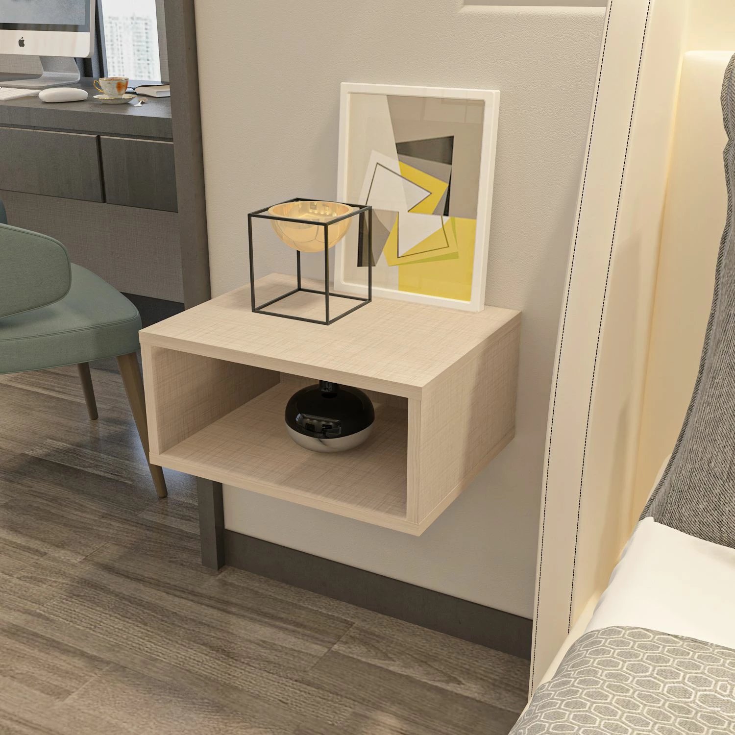 Komodinë natës Skye Decor, Dora, bezhë