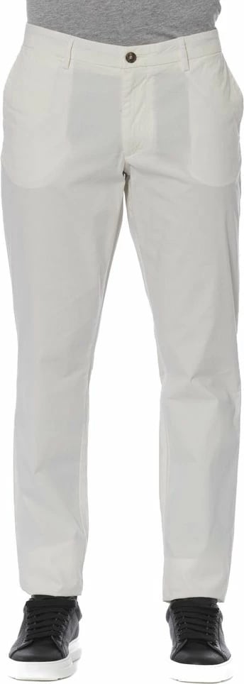 Pantallona të bardha pambuku Trussardi Jeans