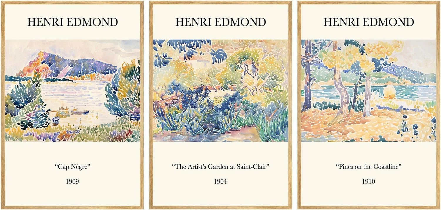 Pikturë dekorative me kornizë MDF (3 copë), Wallity, Huhu266, 50x35cm