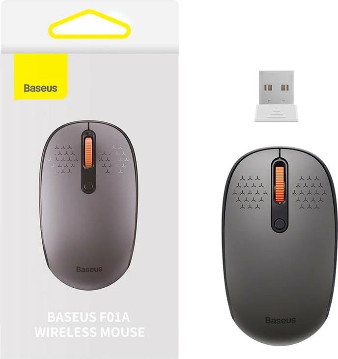 Maus wireless Baseus F01A, 2.4G, 1600DPI, Gri