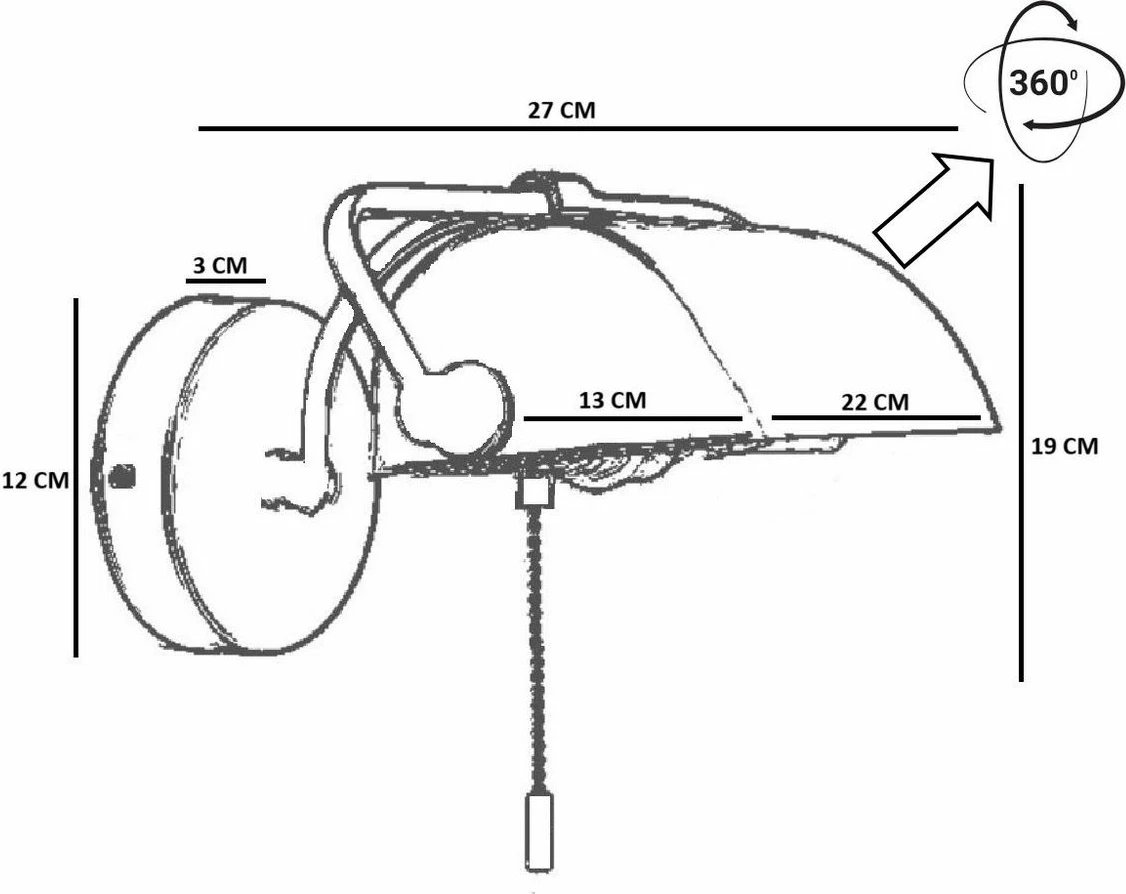 Llambë muri Opviq, e bardhë, 9084-4