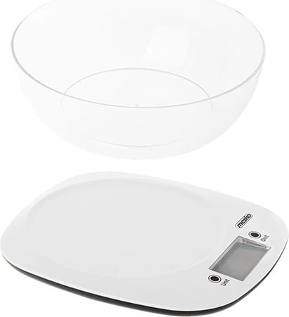 Peshore kuzhine, Mesko, MS 3179, kapacitet 5 kg, saktësi 1 g, me tas 1.4 L, e bardhë