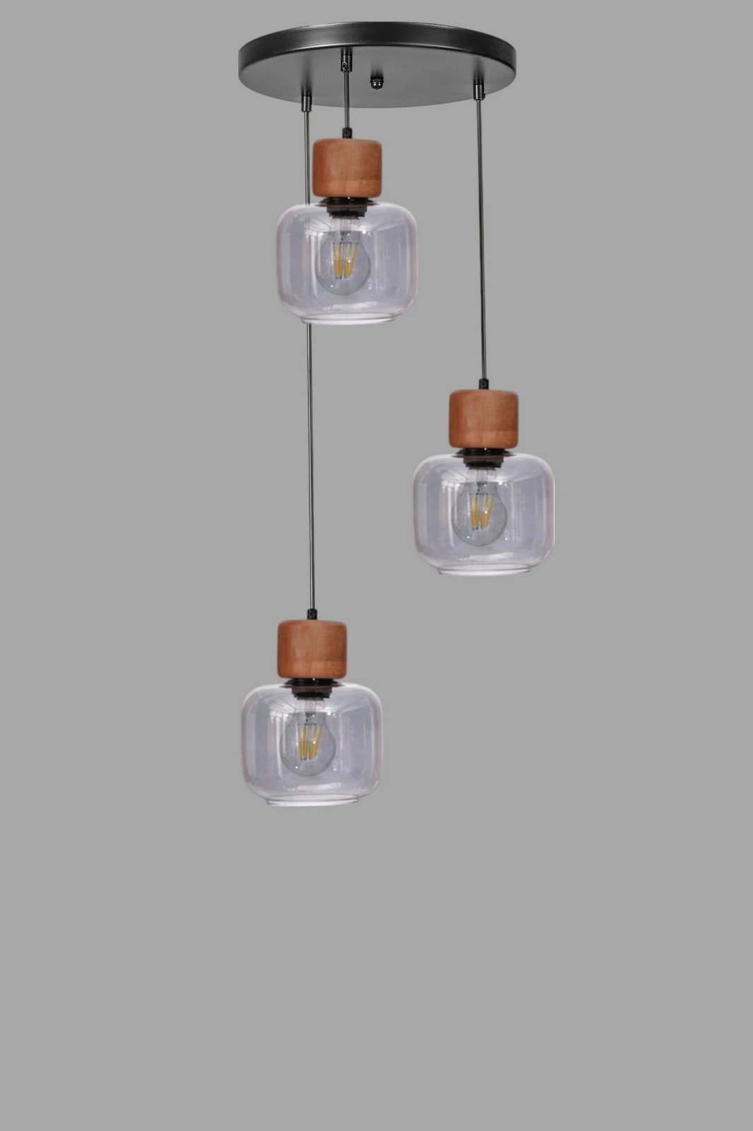 Llambë tavani Opviq, gri, lisi, e zezë, 9069-3