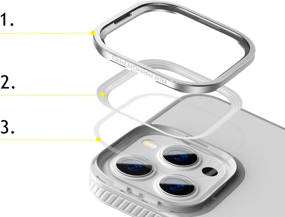 Mbështjellës Baseus Crystal Armor për iPhone 13 Pro, gri