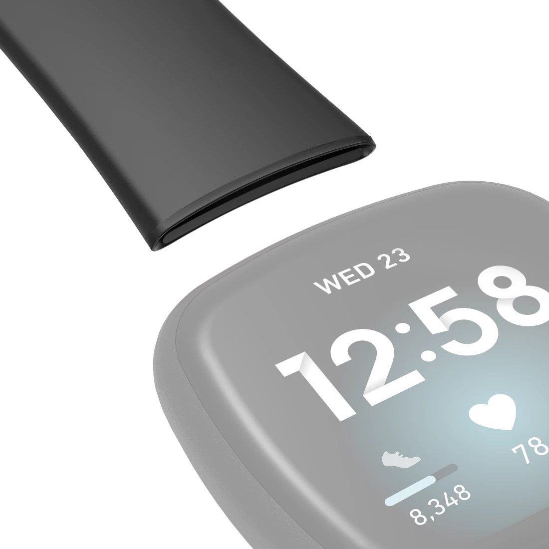 Rrip Hama për FitBit Versa 3, 4, Sense, Sense 2, i zi