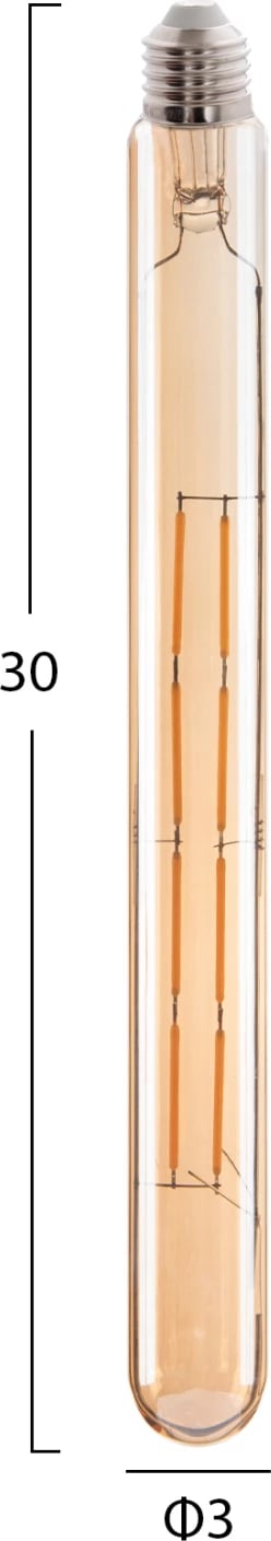Llambë LED filament, 8W, E27, 3000K, ngjyrë ari, e zbehtë