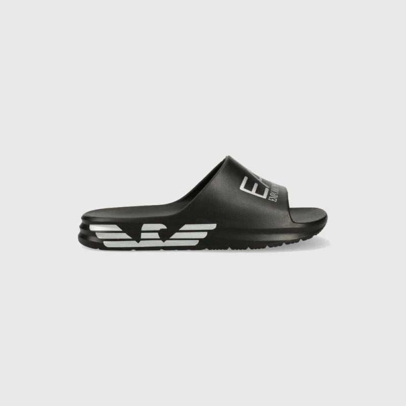 Flip-flop për meshkuj Emporio Armani, të zeza