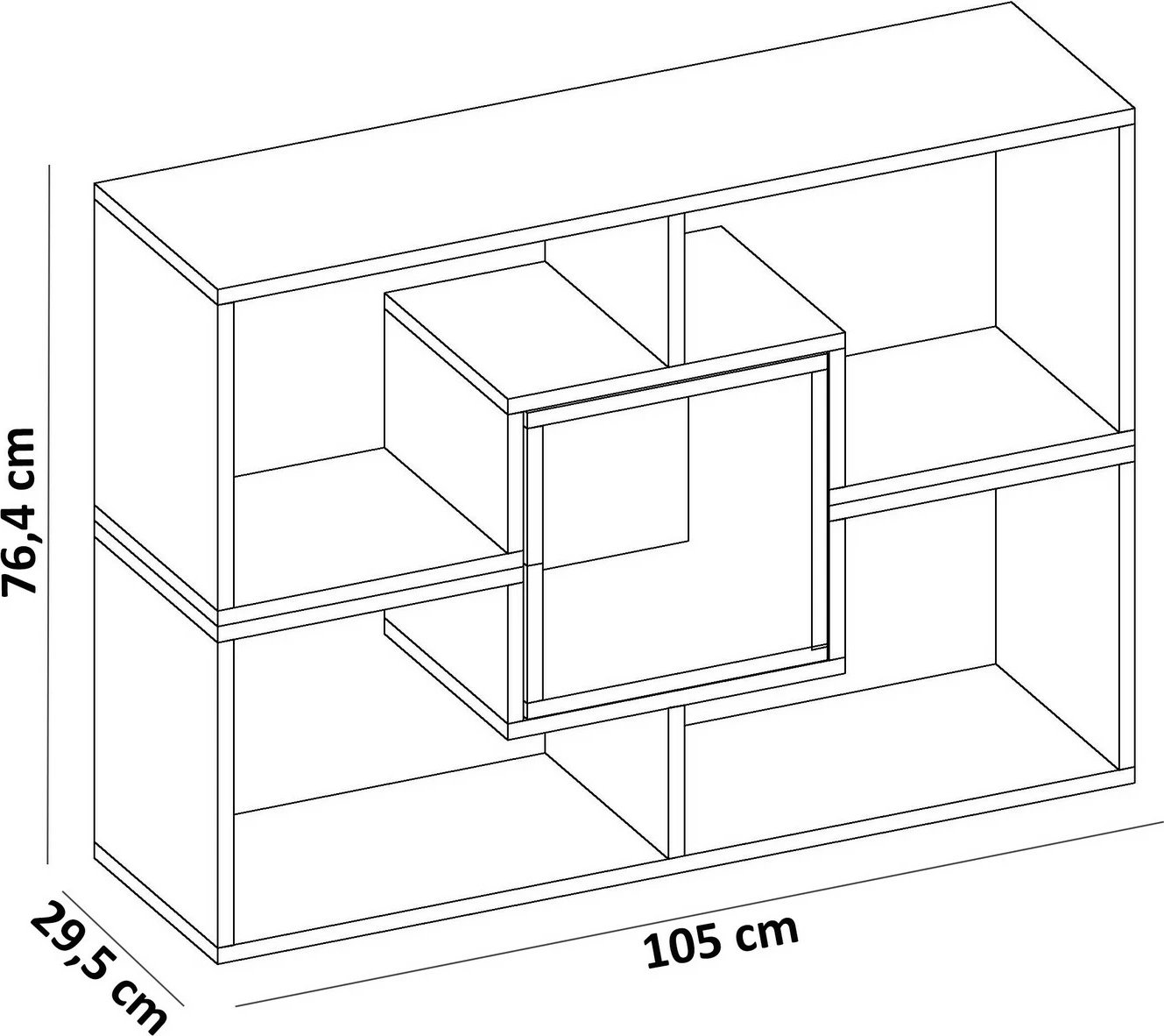 Raft librash Hanah Home, Beled, i bardhë