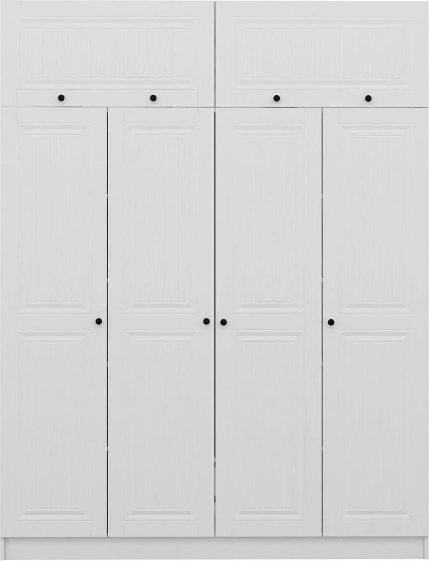 Dollap për rroba, ngjyrë e bardhë, Skye Decor, Kale - 5227