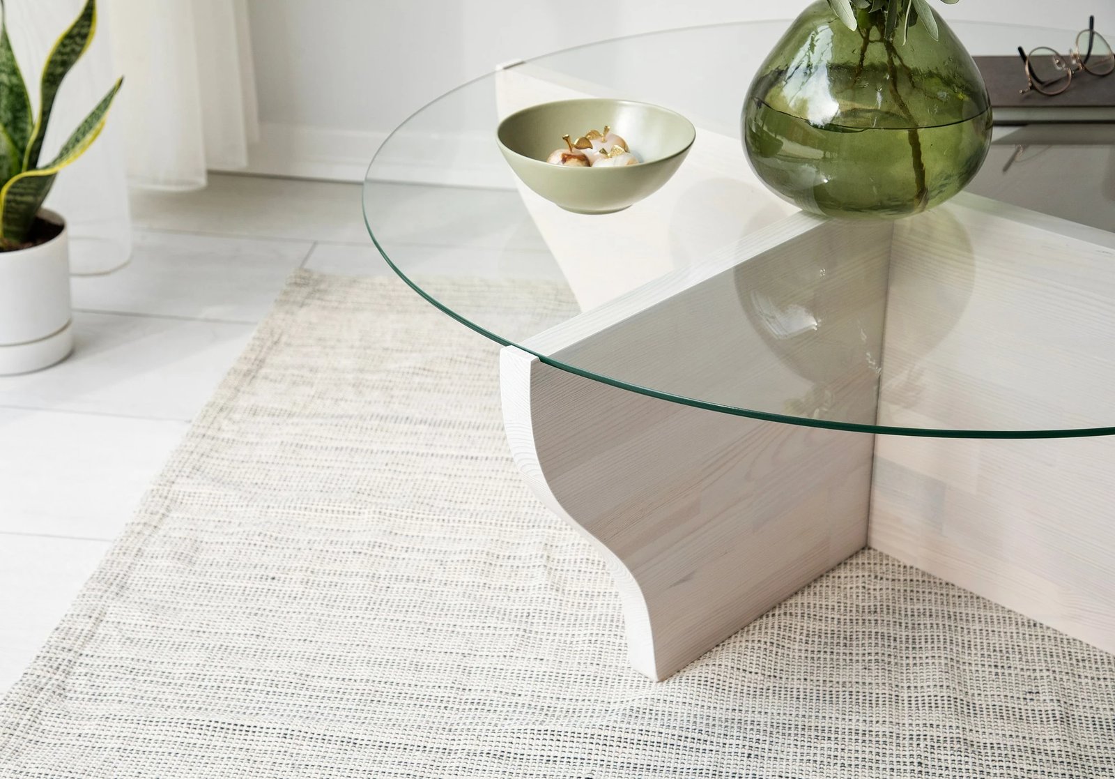 Tavolinë kafeje Skye Decor, Amphora, e bardhë