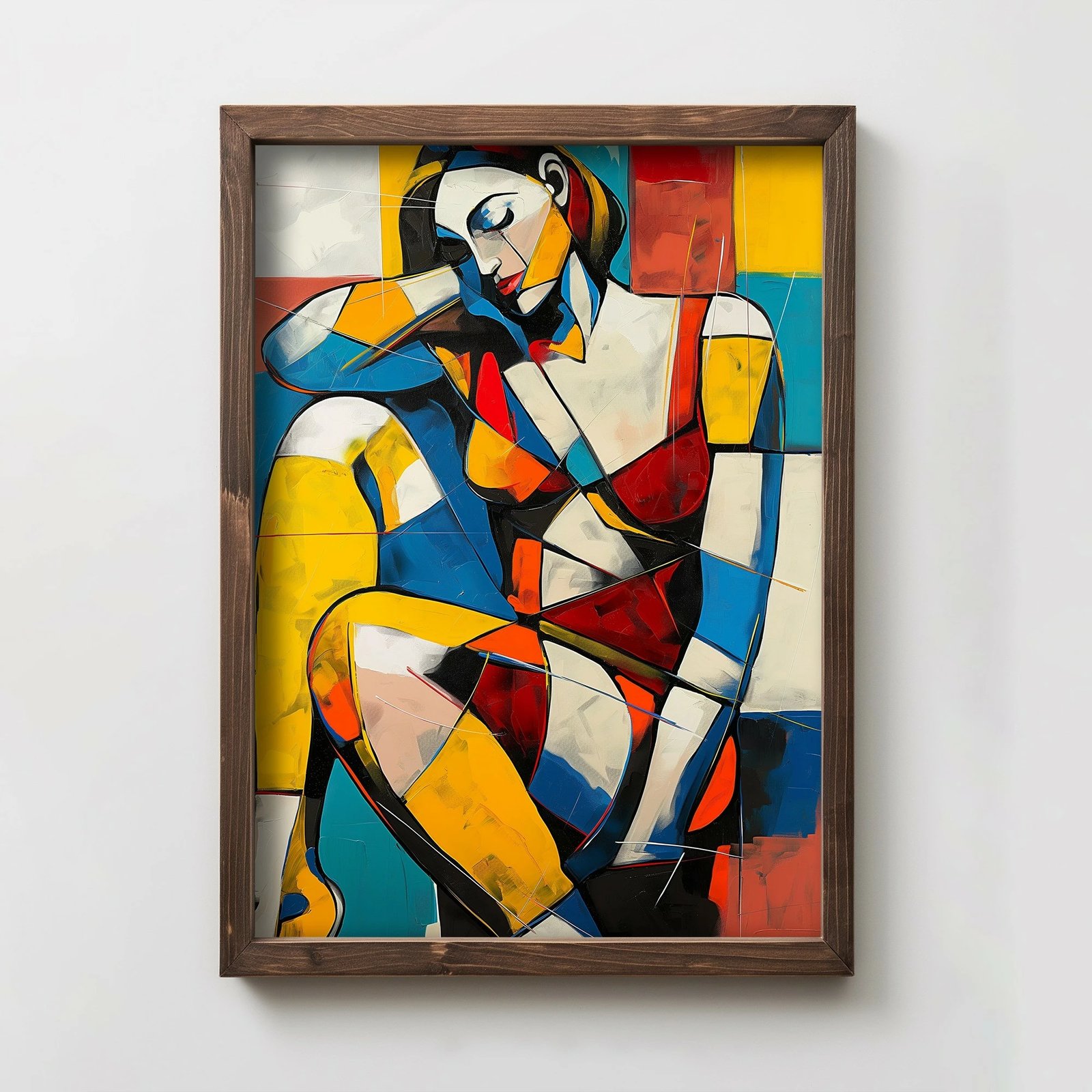 Pikturë dekorative me kornizë MDF, Wallity, TUN013-XL, shumëngjyrëshe, 50x70x3.5cm