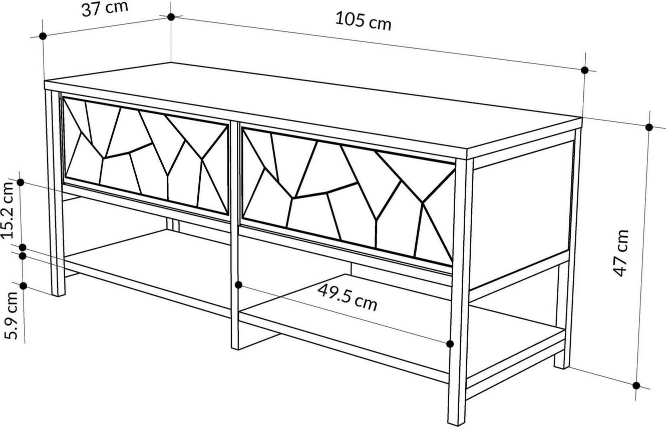 Dollap këpucësh Skye Decor, stol këpucësh Inola, ngjyrë safir, lis