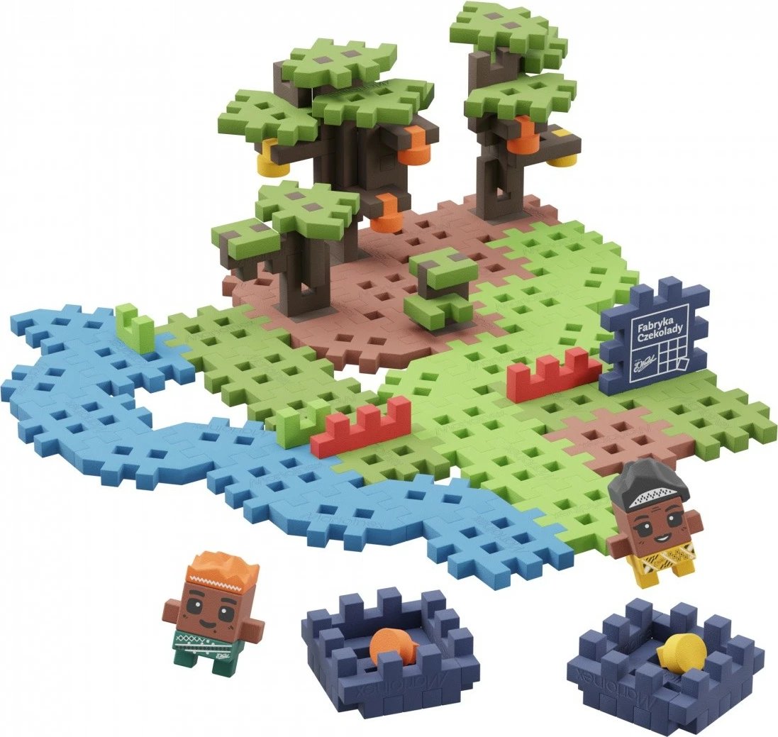 Set lodrash ndërtimi Marioinex Mini Waffle Plantacion Kakaoje, 100 elemente, shumëngjyrëshe