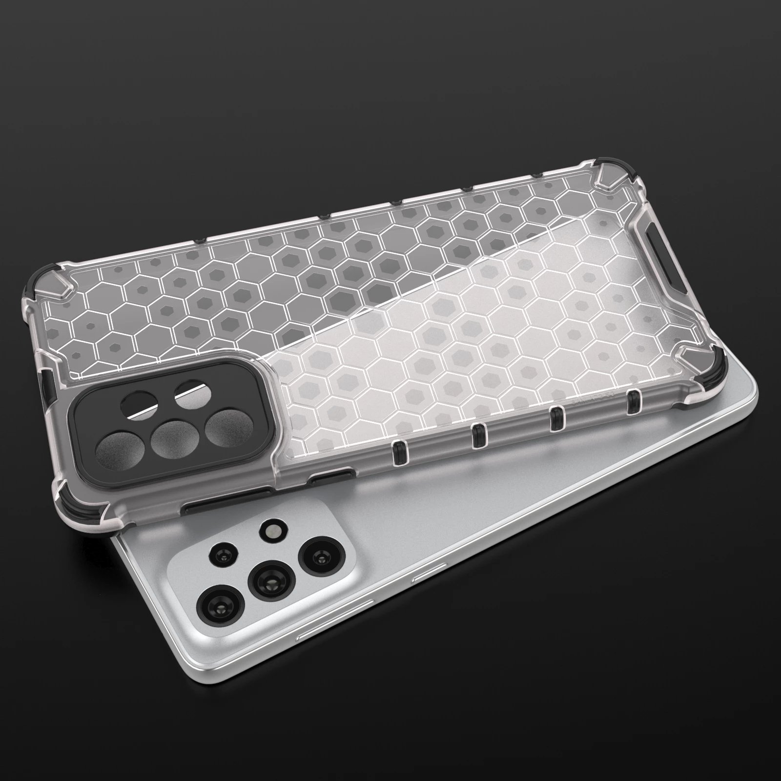 Mbështjellës Hurtel Honeycomb për Samsung Galaxy A73, i zi