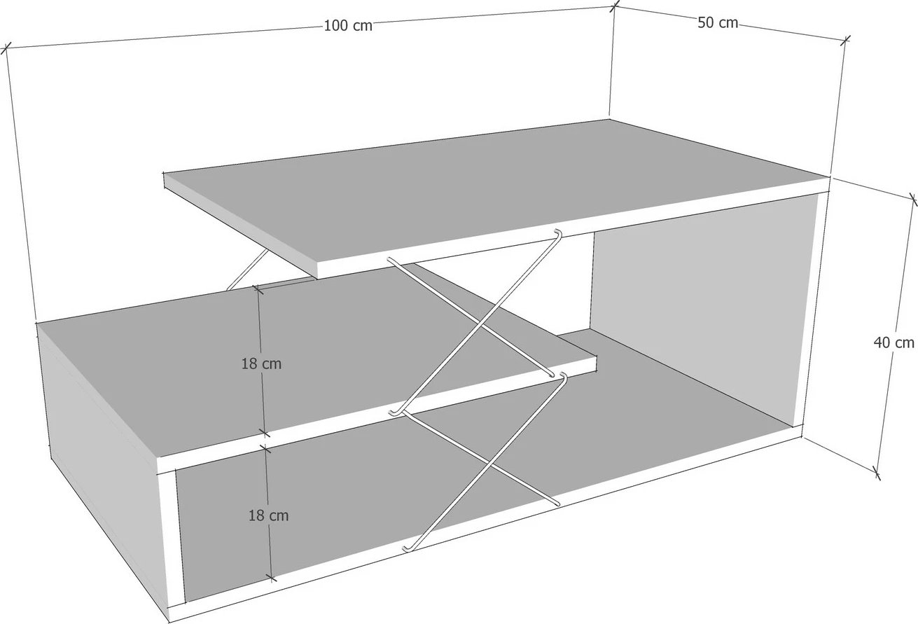 Tavolinë për kafe Hanah Home, e bardhë, Cayenne
