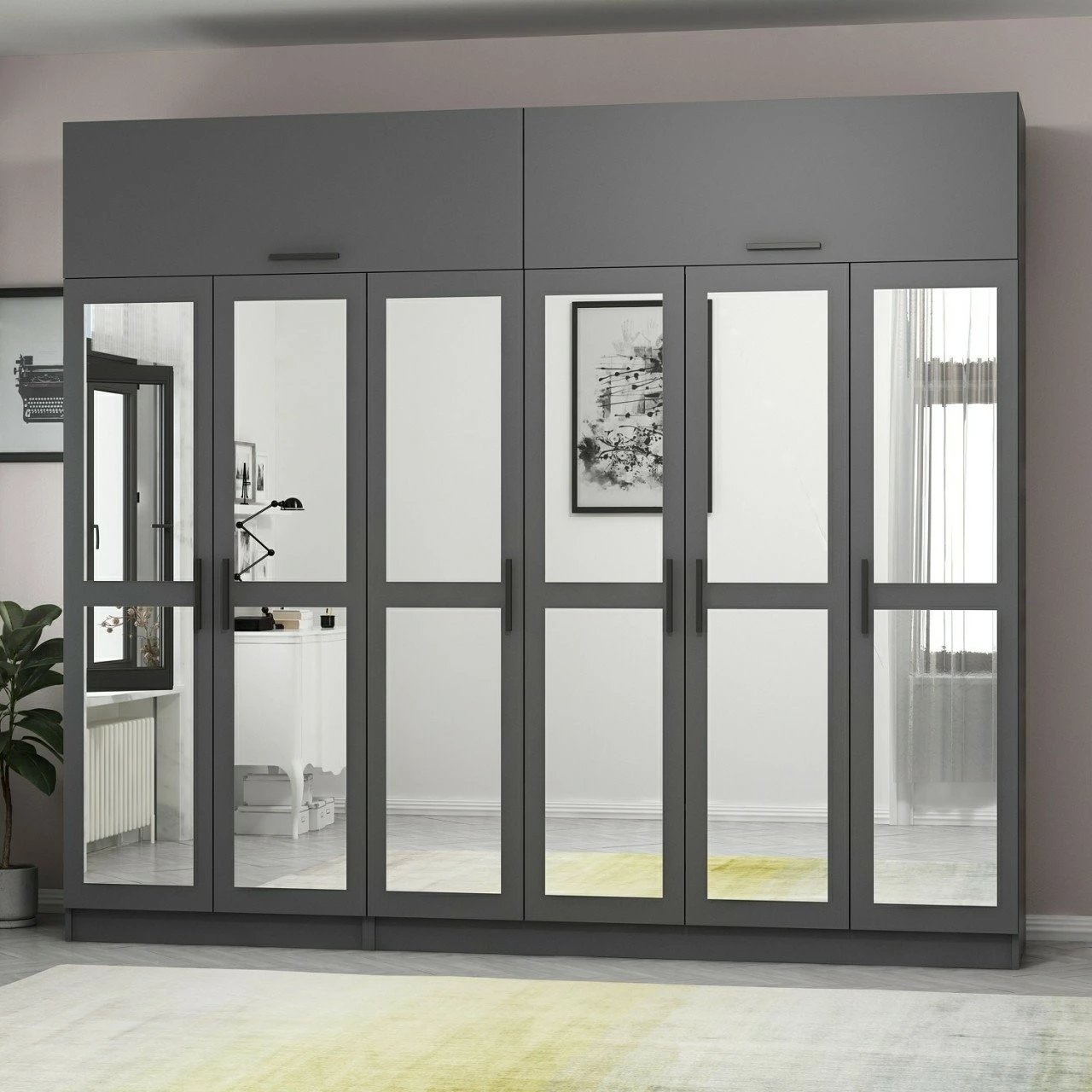 Dollap Skye Decor, ngjyrë antracit, Kale - 5188