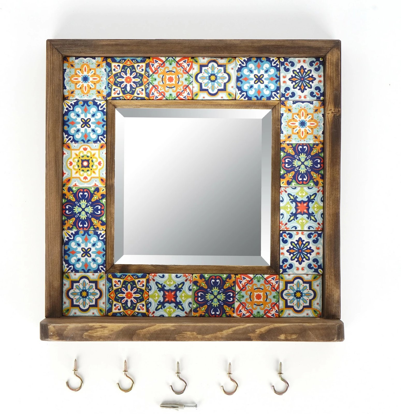 Pasqyrë Hanah Home, Sto016, kornizë druri pishe, shumëngjyrëshe