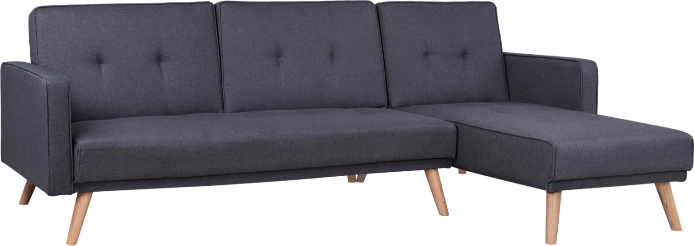 Kënd divan i kthyeshëm, krevat, material gri, Talia FH3153, 269x152x87cm