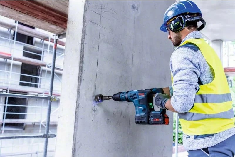 Shpuese me goditje Bosch GBH 18V-36 C, brushless, SDS Max, 5.5Ah, 18V, e zezë/blu