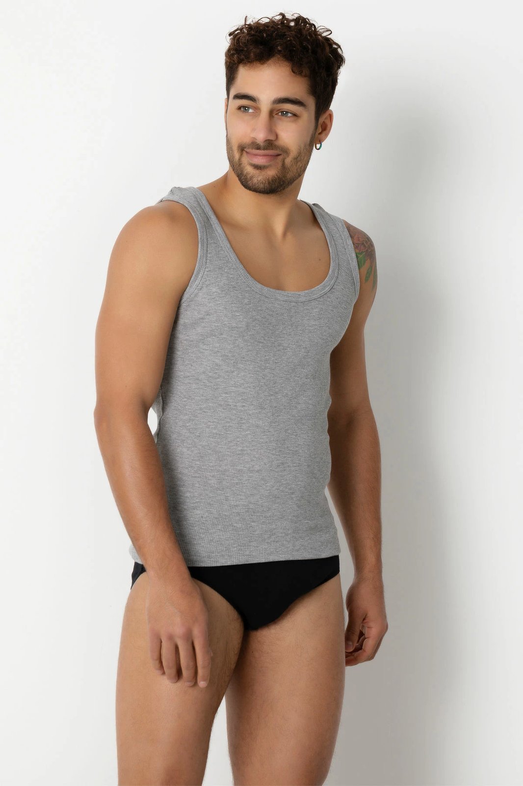 Fanellë e brendshme për meshkuj, Jumeon, 001-021005, ngjyrë gri, XXL