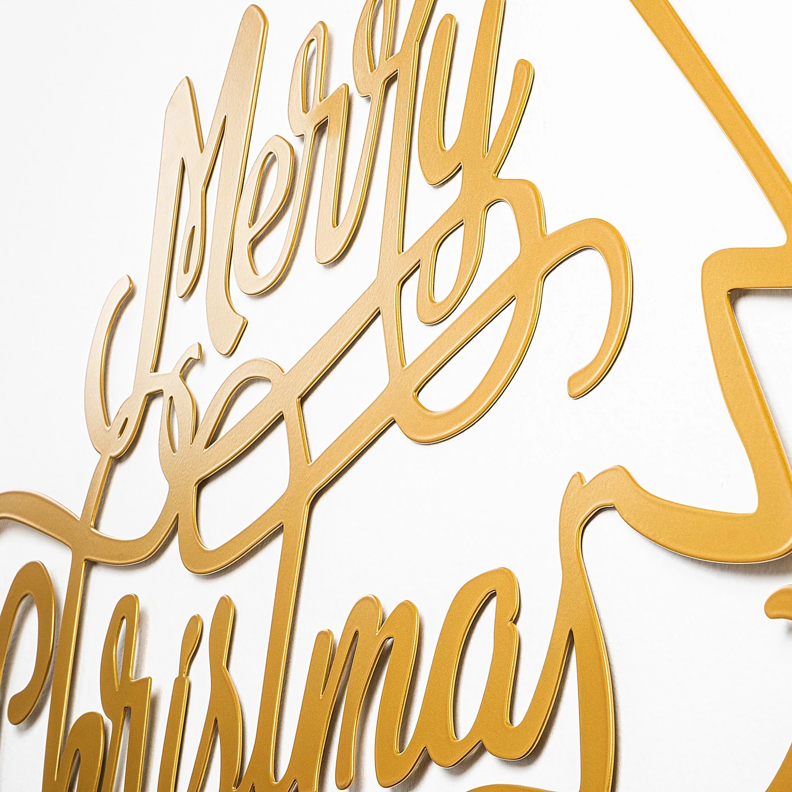 Aksesor dekorativ metalik për mur, Wallity, XMASGOLD - 008, ngjyrë ari, 62x60cm