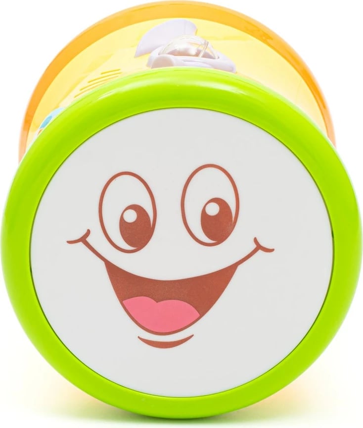 Lodër daulle muzikore, Baby Mix, Two-Sided Dynamic Drum, 8 melodi 12 këngë, drita LED, 10m+, 3xAAA, e verdhë