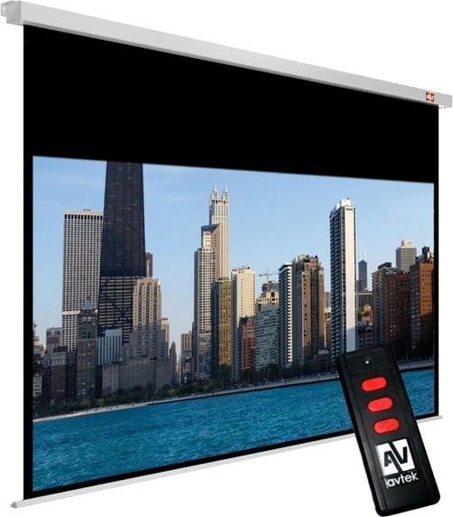 Ekran elektrik për projeksion Avtek Cinema Electric 270, 270x220 cm, 16:9, i bardhë