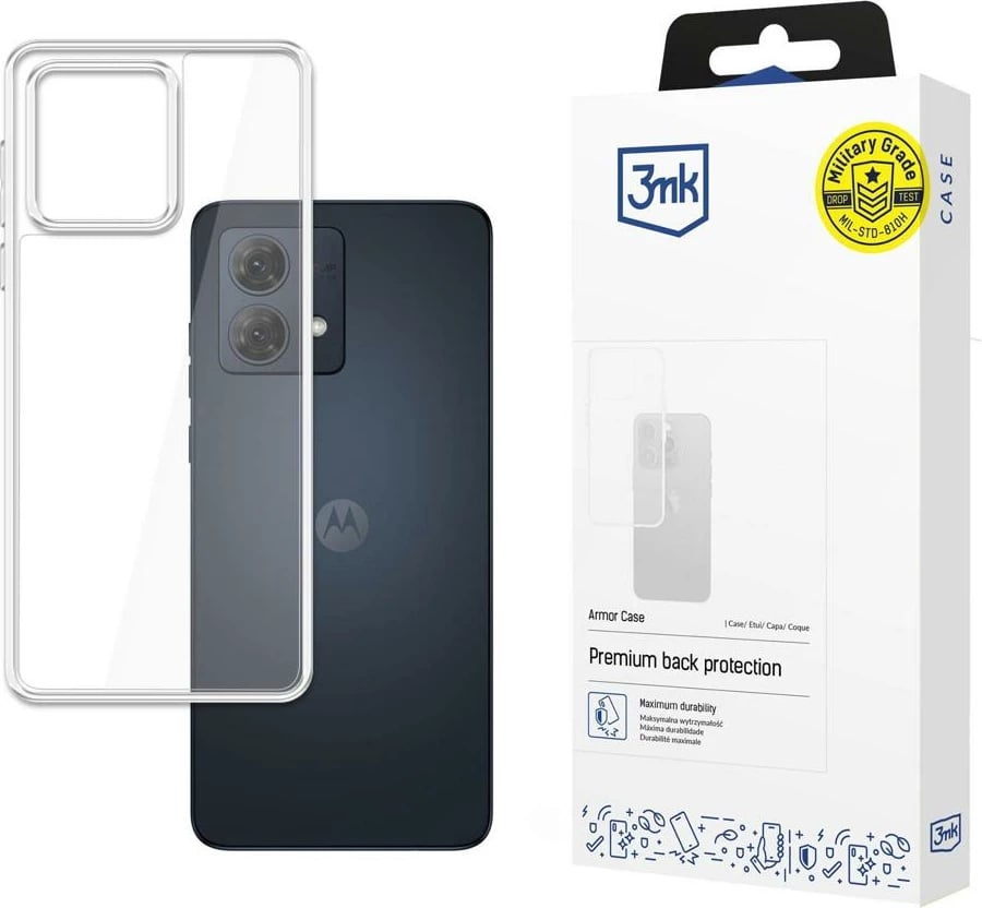 Mbështjellës 3mk Armor Case për Motorola Moto G84 5G, transparent