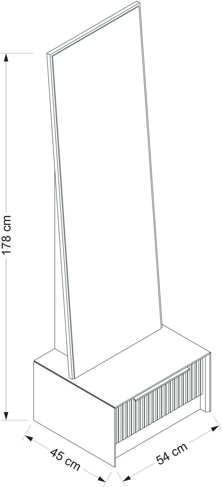 Tavolinë grimi Skye Decor, ngjyrë guri, Luxe