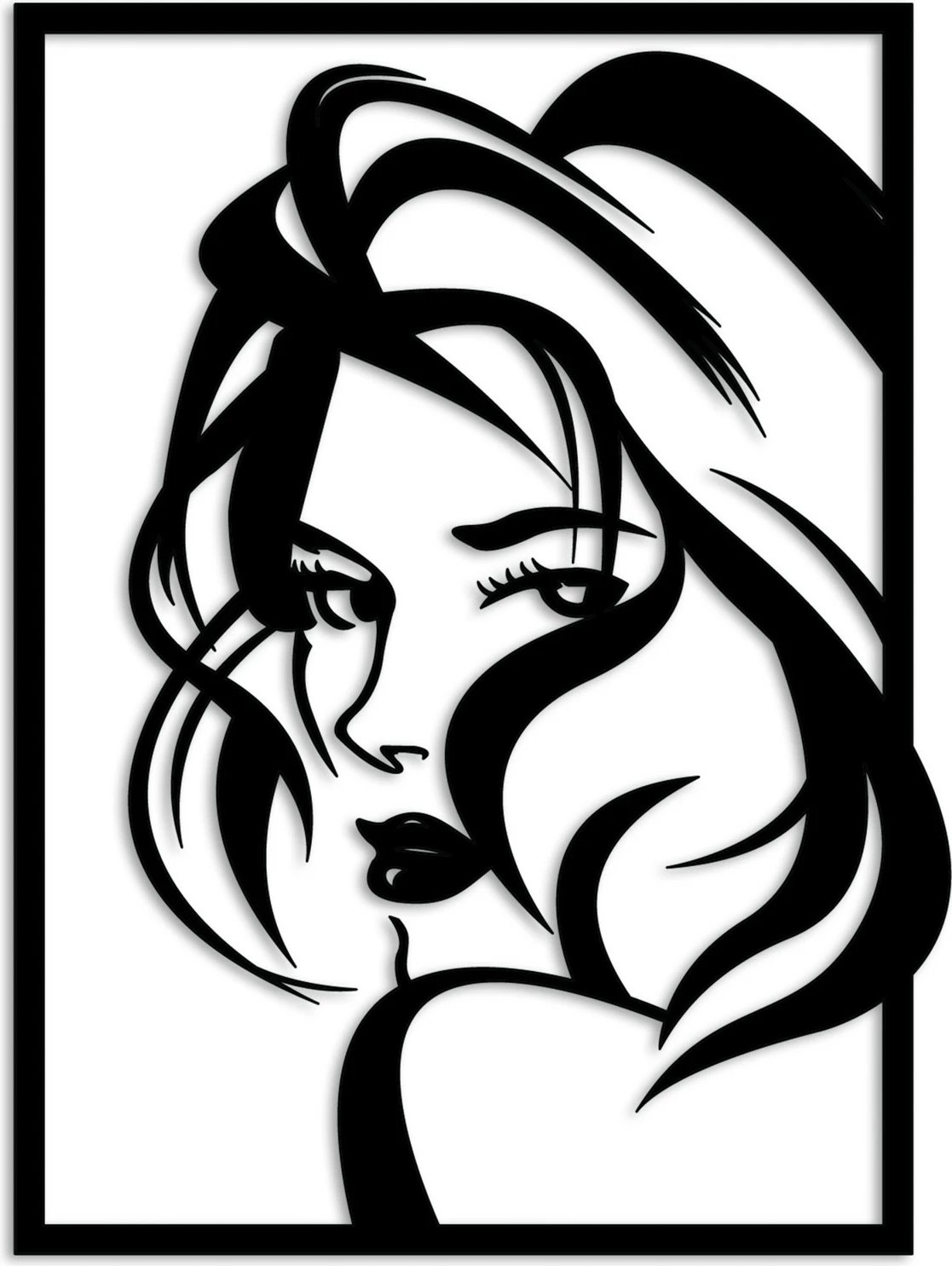 Aksesor dekorativ metalik për mur Wallity, Look