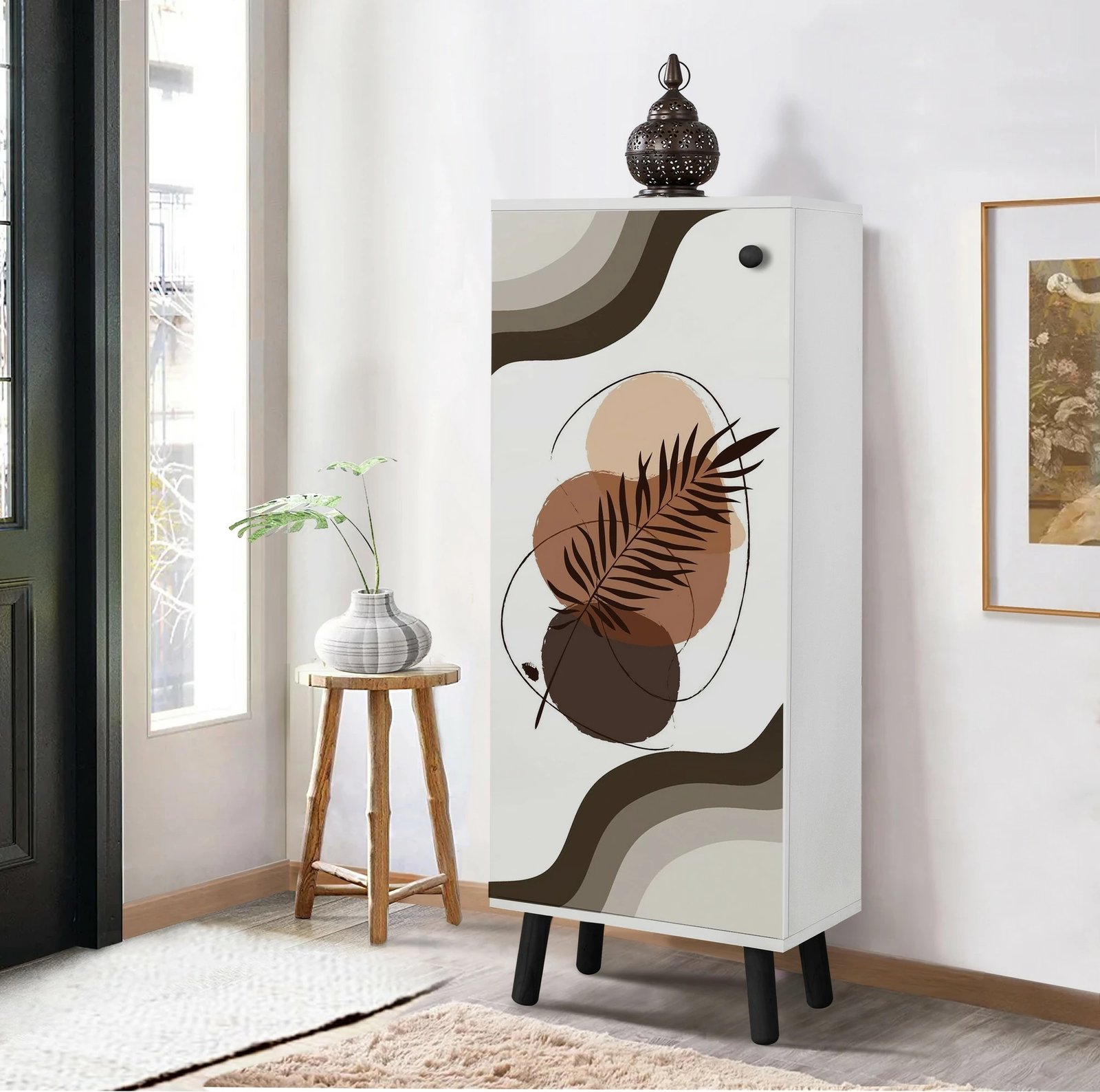 Dollap për këpucë Skye Decor, ngjyrë bardhë/zezë, Vegas - SB 955