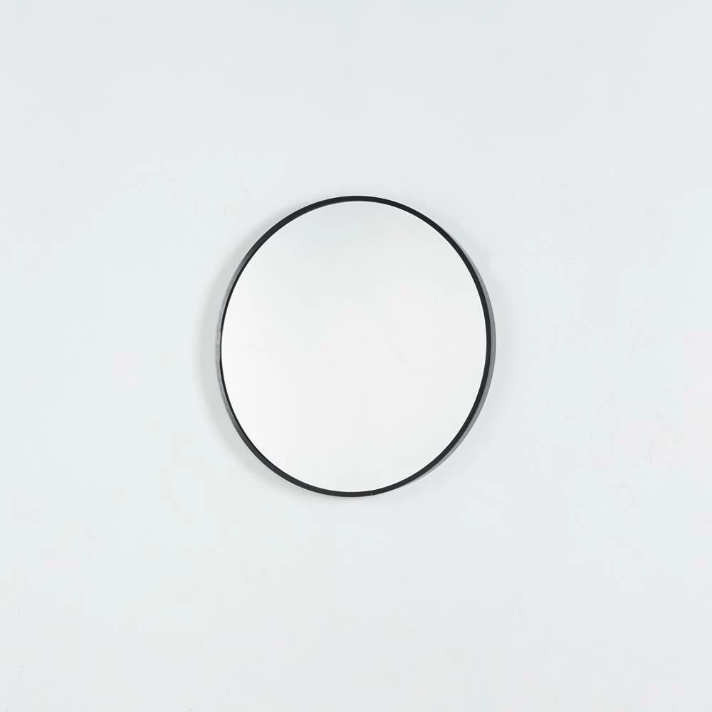 Pasqyrë muri rrethore Nextdeco, kornizë metalike e zezë Ø50cm