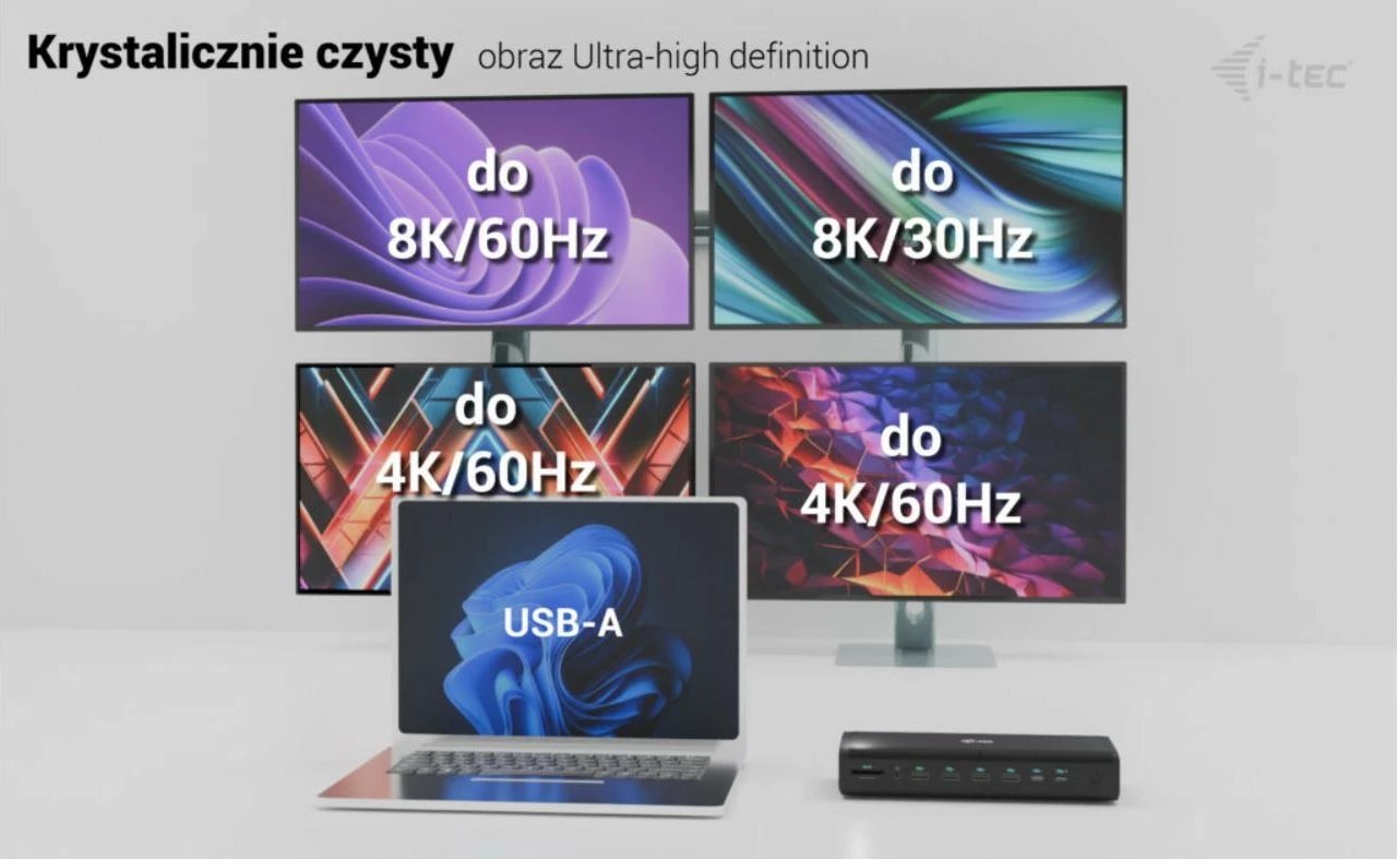 Docking station i-tec CA6MONITORDOCKPD, 6x 4K/60Hz, 140W, i zi