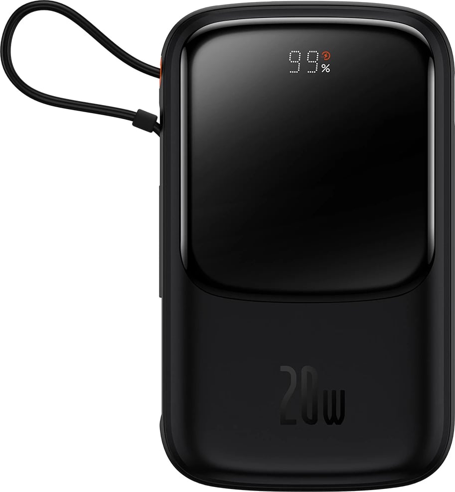 Powerbank Baseus Qpow Pro Overseas Edition 10000mAh, 20W, me kabllo USB-C, e zezë