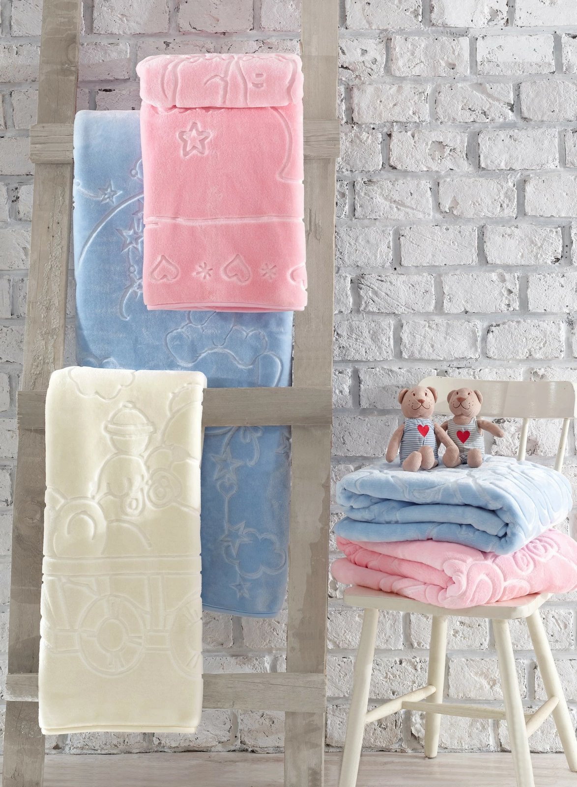Batanije për bebe L'essentiel, Emboss Baby, ngjyrë ecru