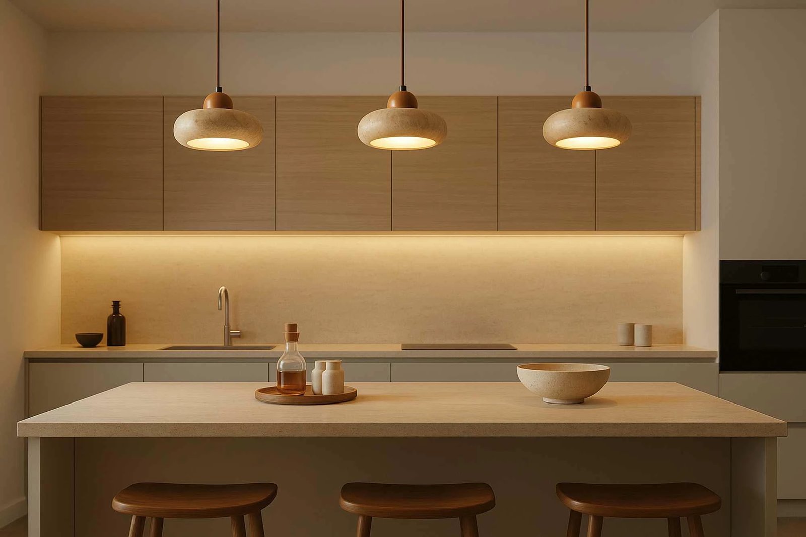 Llambë tavani Opviq, rrumbullake, ngjyrë lisi dhe bezhë