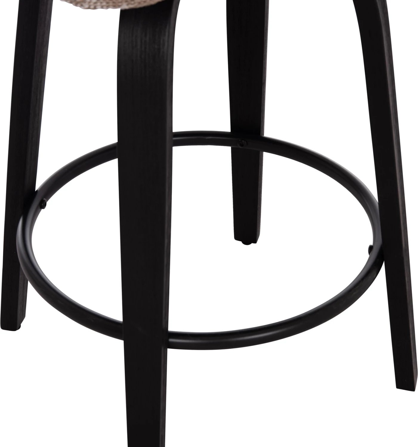 Karrige për bar rrotulluese Dekker, dru i zi, stof kafe, set prej 2 copë, 48x54x96cm