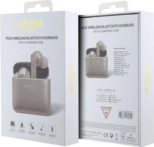 Kufje TWS Bluetooth Guess GUTWSSU20ALEGP me dock, Rose Gold Kufje TWS Bluetooth Guess GUTWSSU20ALEGP me dock, Rose Gold