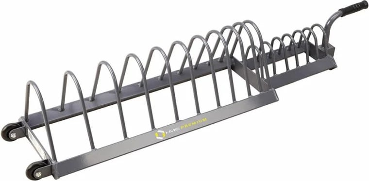 Karrocë peshash HMS për palestër, ngjyrë çeliku