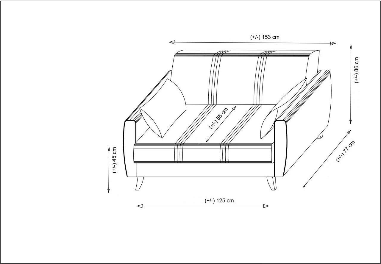 Divan-krevat dy vendësh, Atelier del Sofa, Zaden, gri e çelët