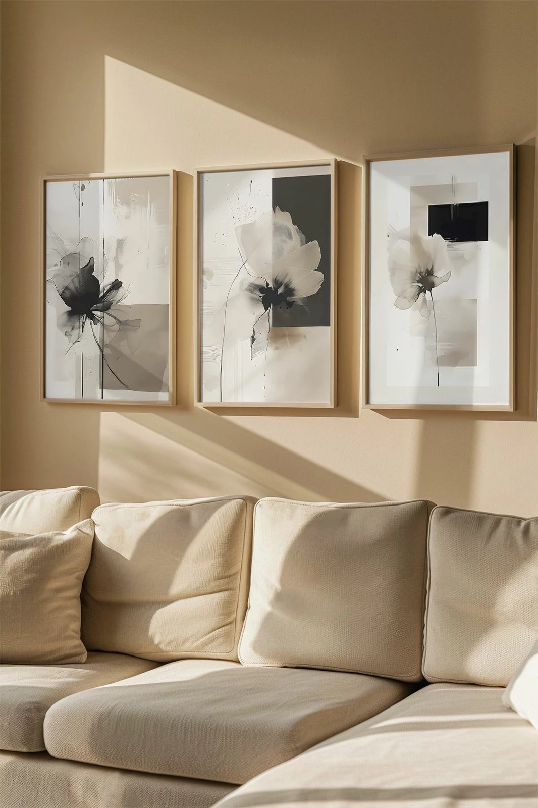 Set pikturash dekorative me kornizë, 3 copë, Wallity, Artvmodel40-Ahsap