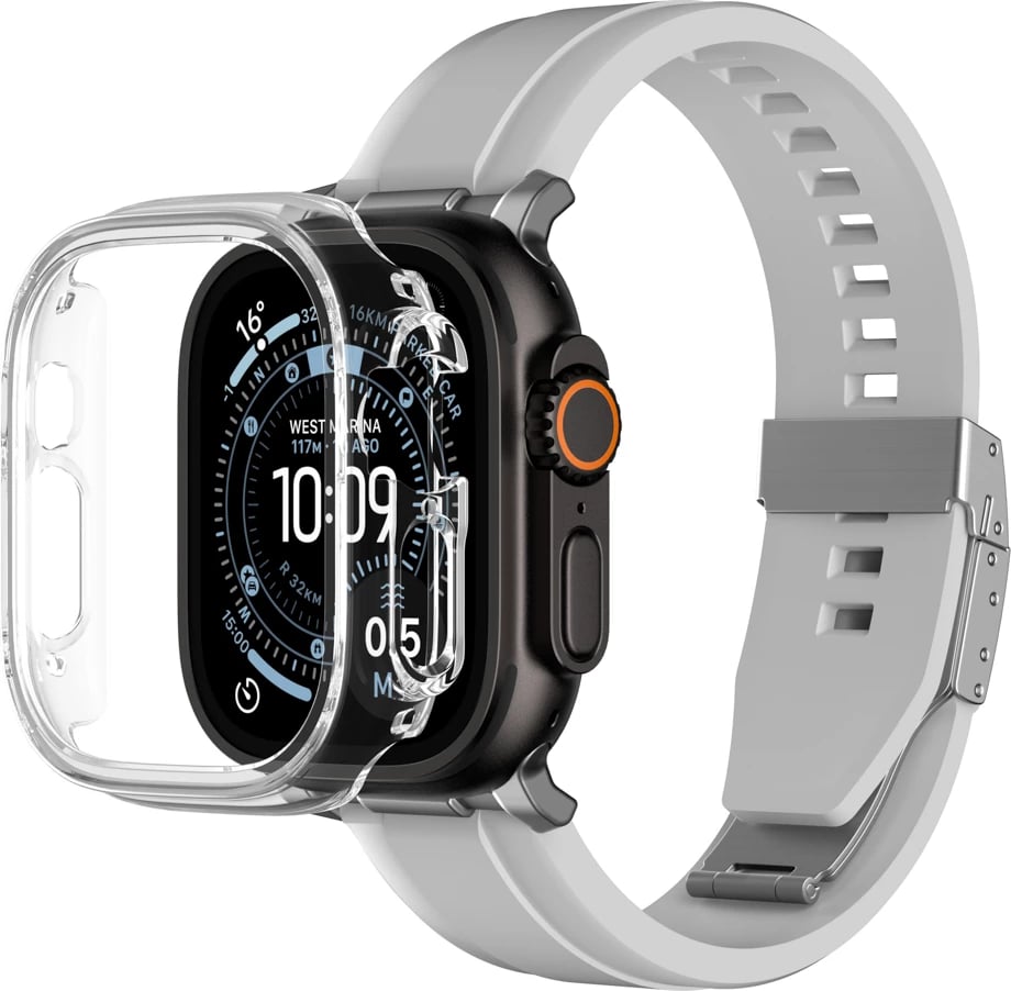 Mbështjellës mbrojtës për smartwatch, AmazingThing Minimal, për Apple Watch Ultra 3 49 mm, transparent