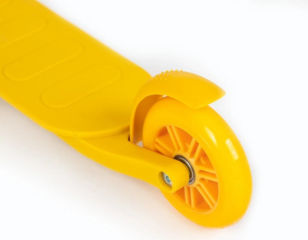 Trotinetë për fëmijë, Baby Mix, Prime, 3 rrota, lartësi e rregullueshme 52–76 cm, ngarkesë max 30 kg, e verdhë