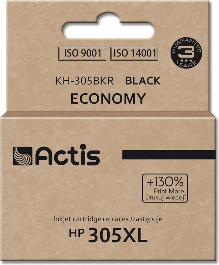 Bojë zëvendësese Actis KH-305BKR ink për HP 305XL 3YM62AE, 20ml, e zezë