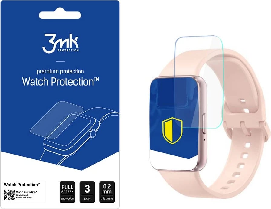 Film mbrojtës për smartwatch 3mk Protection Watch Protection ARC+ për Samsung Galaxy Fit 3, 3 copë