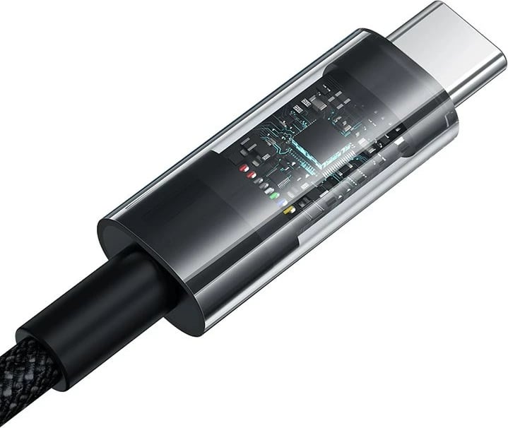 Kabllo Baseus Gem USB A në USB C, 1 m, 100 W, E zezë