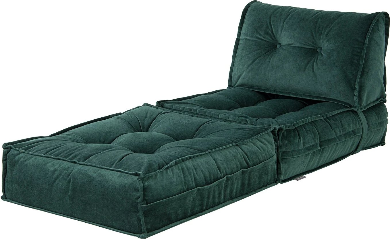 Krevat-karrige një vendës, kadife ngjyrë jeshile petrol, Atelier del Sofa