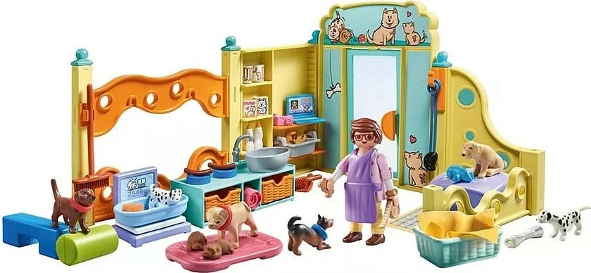 Set lodrash Playmobil My Life Puppy House 71743, 94 pjesë, plastikë