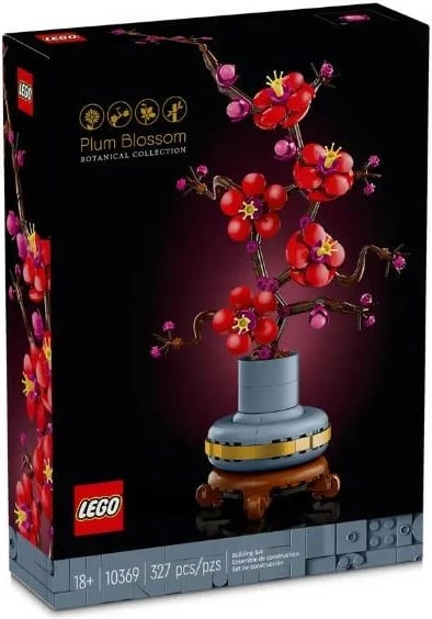 Set ndërtimi LEGO Icons 10369 Plum Blossom, 327 pjesë, dekor për shtëpi/zyrë